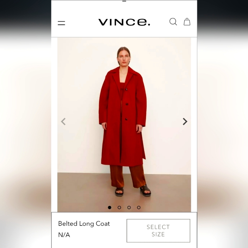 Vince belted long coat